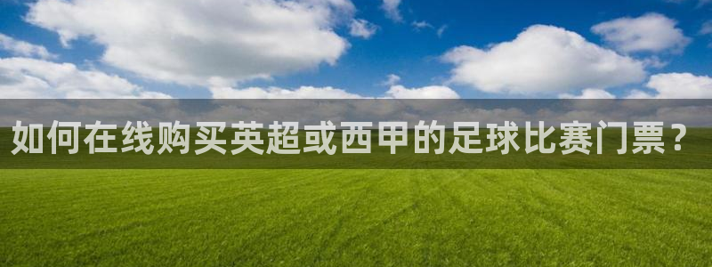 如何在线购买英超或西甲的足球比赛门票？
