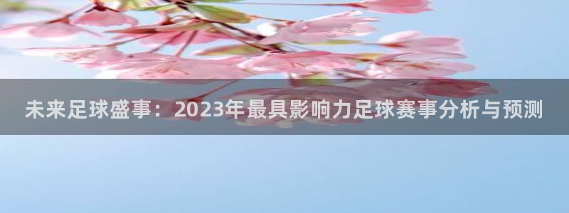 未来足球盛事：2023年最具影响力足球赛事分析与预测