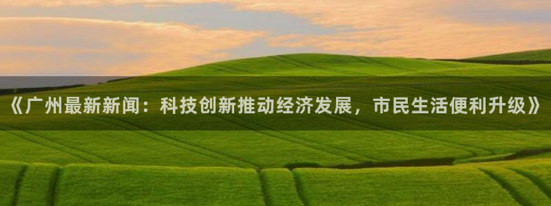 《广州最新新闻：科技创新推动经济发展，市民生活便利升级》